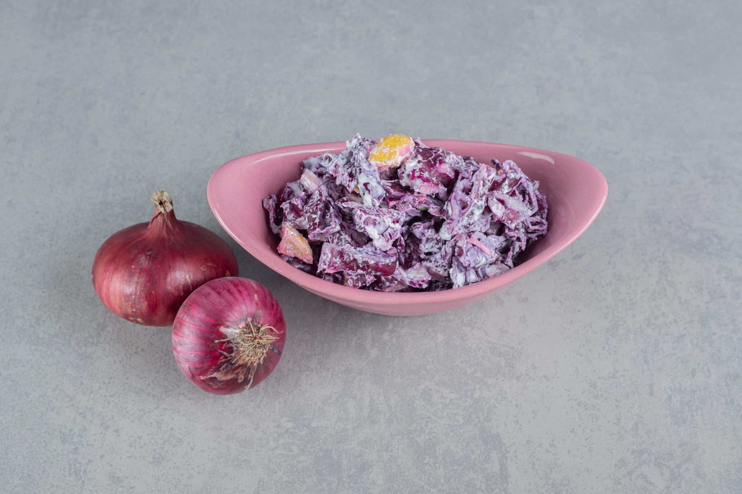Dehydrated Onions: Purple Cabbage Onion Salad Ceramic Cup Scaled