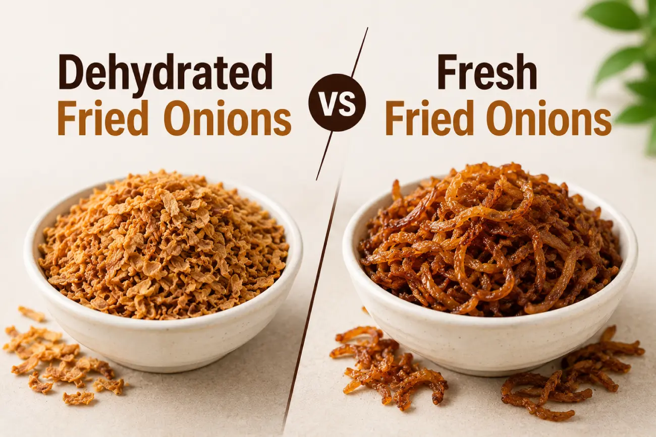 Dehydrated Fried Onions vs Fresh Fried Onions
